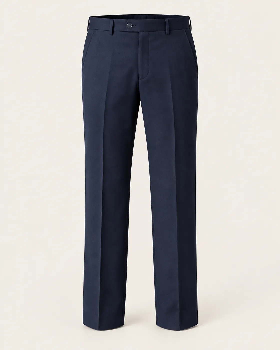 Pantalón formal de caballero azul marino, vista frontal